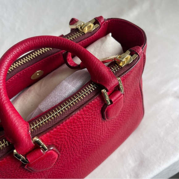 Tory Birch Robinson Pebbled Mini Square Tote - Picture 13 of 14